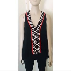 Dahlya Asymmetrical Aztec Tank Top